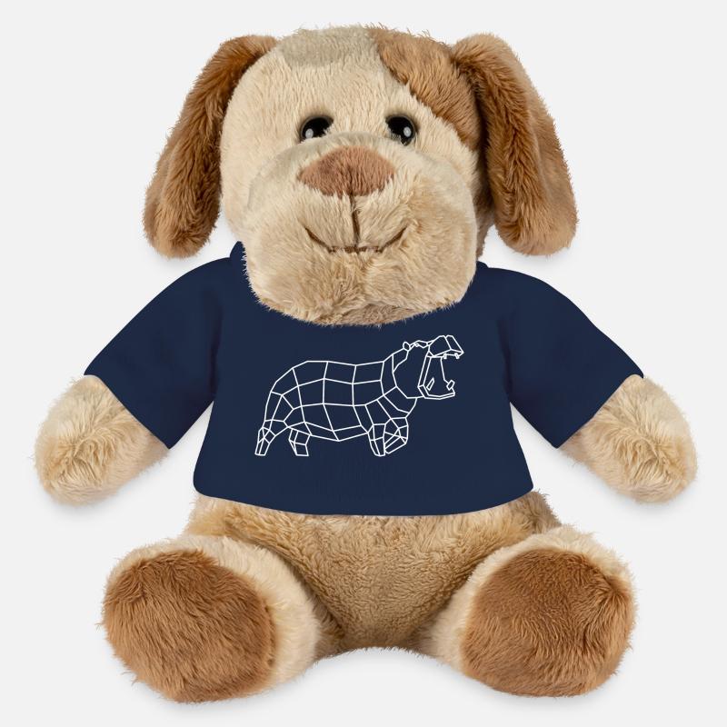 Weißes Nilpferd - MiniFeet® Hund Helge - French Navy
