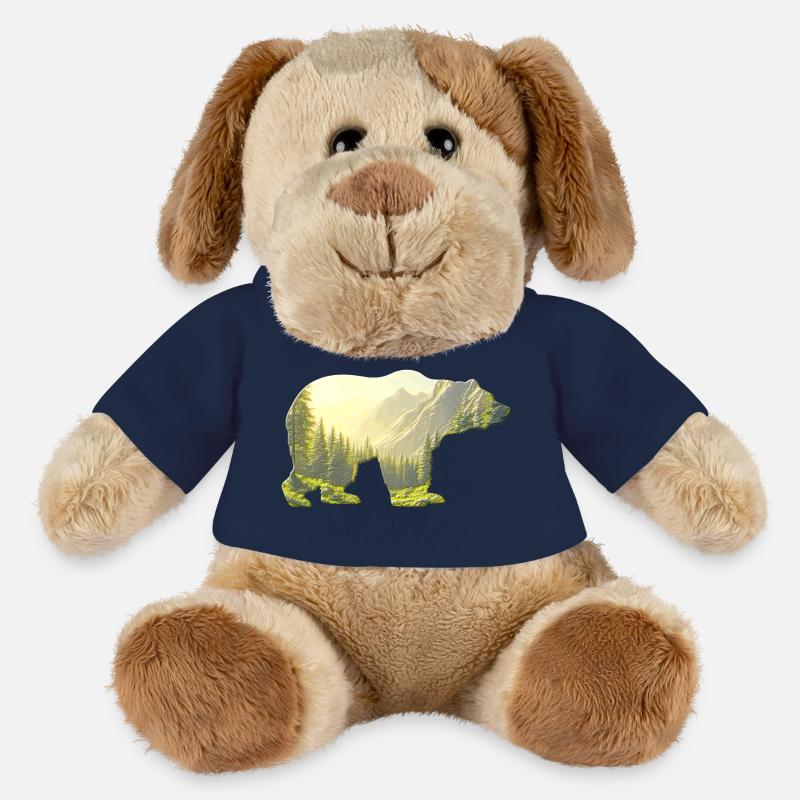 Ours 🐻 - Chien en peluche Helge MiniFeet® - bleu marine