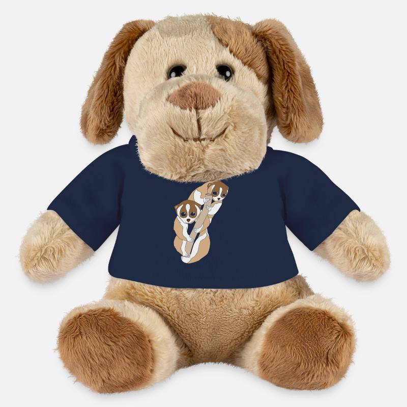 Loris lent - Chien en peluche Helge MiniFeet® - bleu marine