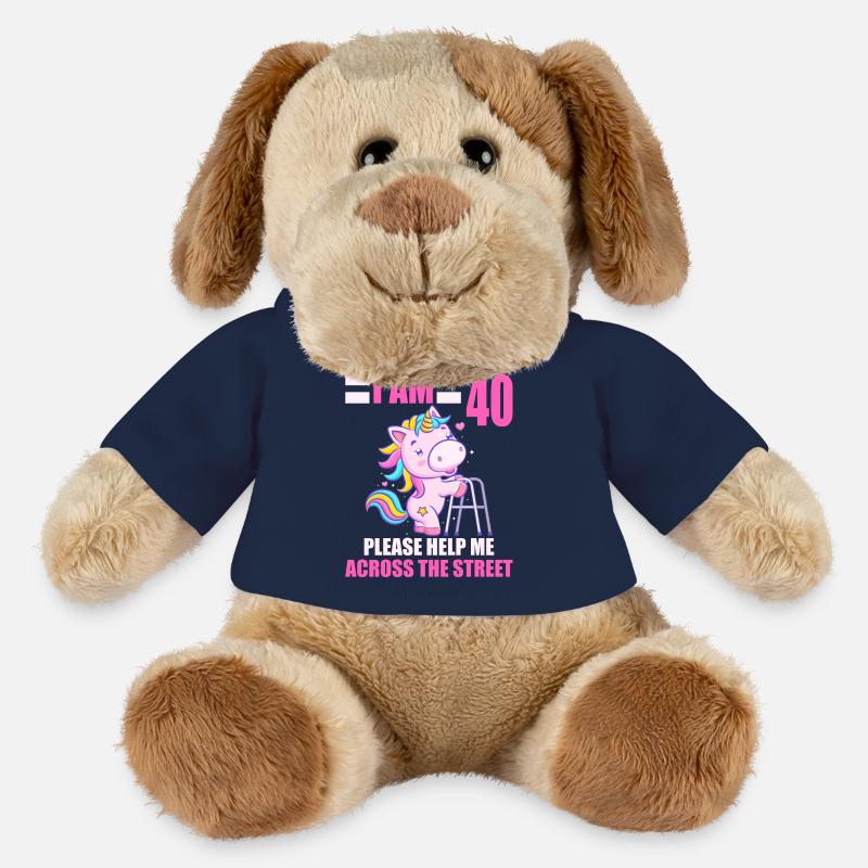 40 bitte helfen Sie mir über Straße 40. Geburtstag - MiniFeet® Hund Helge - French Navy