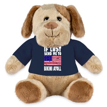Bikini Atoll Flagge Spruch - MiniFeet® Hund Helge - French Navy - Vorne