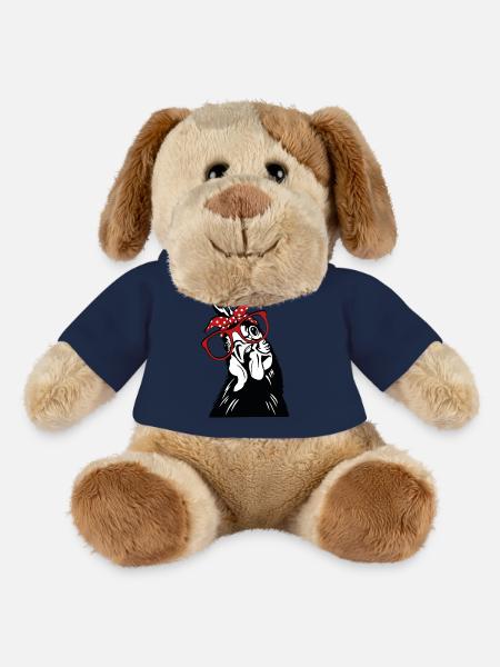 Huhn - Brille - Bandana - MiniFeet® Hund Helge - French Navy