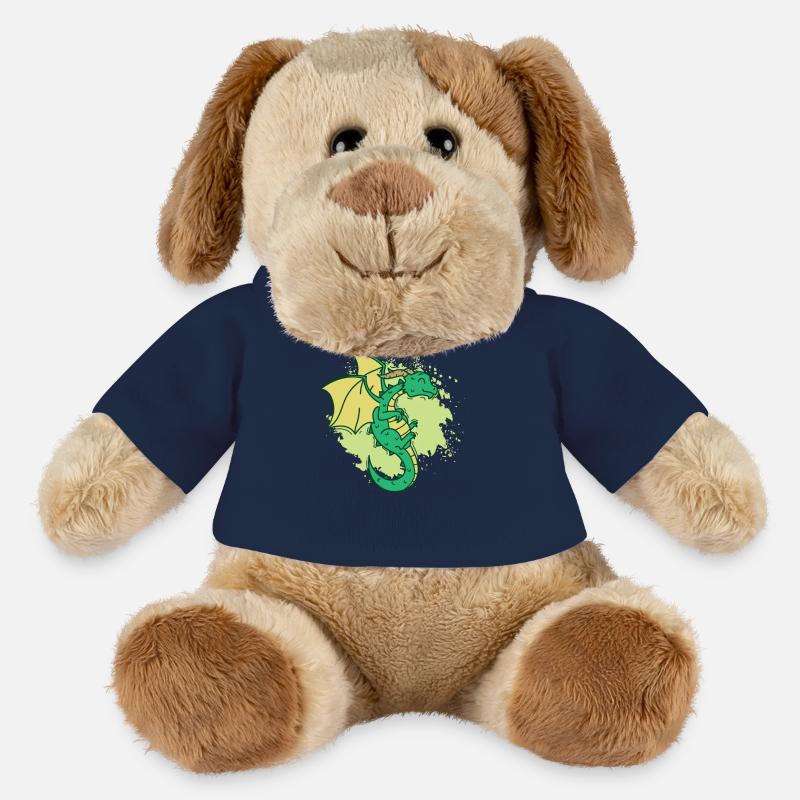 cooler Drache mit Hörner lustiges Tier - MiniFeet® Hund Helge - French Navy