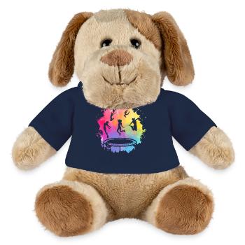Trampoline - Chien en peluche Helge MiniFeet® - bleu marine - Devant
