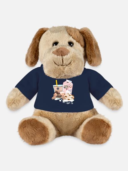 Biscuits et lait - Chien en peluche Helge MiniFeet® - bleu marine
