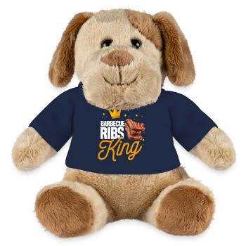 Côtes levées au barbecue King - Chien en peluche Helge MiniFeet® - bleu marine - Devant