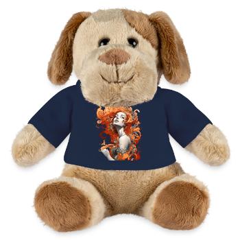Beautiful female paint art Face colorful woman - MiniFeet® Dog Helge - french navy - Front