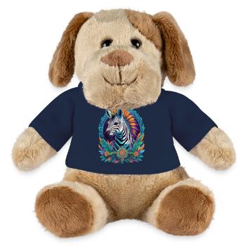 Zebra Spiritual Dream Catcher Mandala Design - MiniFeet® Dog Helge - french navy - Front