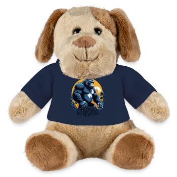 gorille avec chaine en or - Chien en peluche Helge MiniFeet® - bleu marine - Devant
