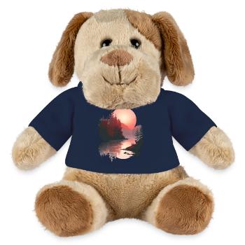 Sonnenuntergang Reflexion Waldszene - MiniFeet® Hund Helge - French Navy - Vorne
