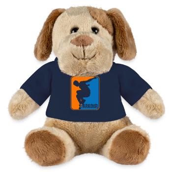 Parkour Sport Logo - Chien en peluche Helge MiniFeet® - bleu marine - Devant
