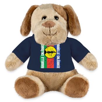 Geschenkdesign Kanak Flagge Neukaledonien - MiniFeet® Hund Helge - French Navy - Vorne