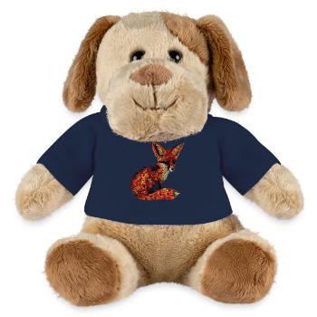 Fennek Wüste Fuchs Geometrischer Fuchs Kunstwerk - MiniFeet® Hund Helge - French Navy - Vorne