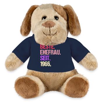Valentinstag Beste Ehefrau Seit 1966 - MiniFeet® Hund Helge - French Navy - Vorne