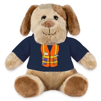Bauarbeiter Baustelle - MiniFeet® Hund Helge - French Navy - Vorne