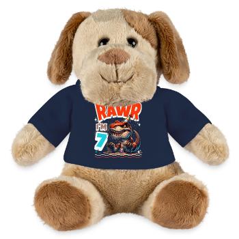 7ème anniversaire Rawr T Rex Dinosaure - Chien en peluche Helge MiniFeet® - bleu marine - Devant