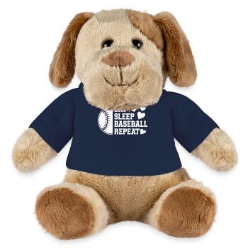 Baseball Sport Baseballspieler Pitcher Catcher USA - MiniFeet® Hund Helge - French Navy - Vorne