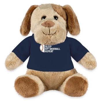 Baseball Sport Baseballspieler Pitcher Catcher USA - MiniFeet® Hund Helge - French Navy - Vorne