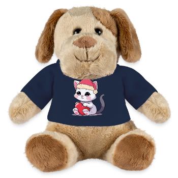Kinder Kind Weihnachten Katze Katzen Xmas Santa - MiniFeet® Hund Helge - French Navy - Vorne