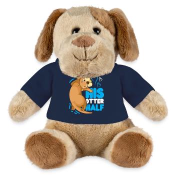Otter Couple Pun Valentines Day - MiniFeet® Dog Helge - french navy - Front