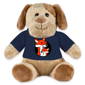 Fox Hole Family Mom Child Father Mother Dad Cute - MiniFeet® Dog Helge - french navy - Front