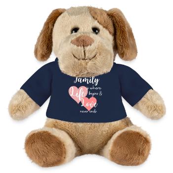 Family Saying Love Cohesion - MiniFeet® Dog Helge - french navy - Front