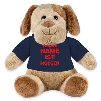 Holger - Chien en peluche Helge MiniFeet® - bleu marine - Devant