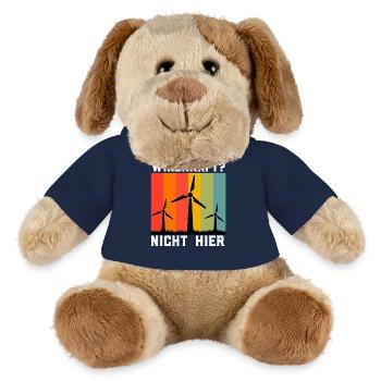 Anti Energiewende WINDKRAFT? NICHT HIER Lustig - MiniFeet® Hund Helge - French Navy - Vorne