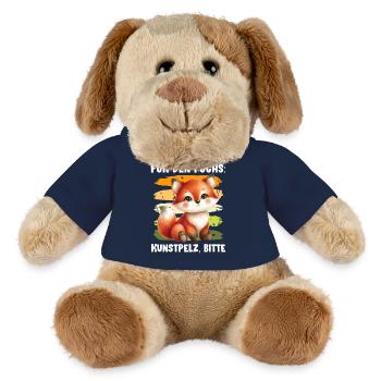 Tierschutz FÜR DEN FUCHS KUNSTPELZ BITTE Lustig - MiniFeet® Hund Helge - French Navy - Vorne