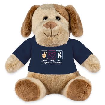Poumon survivant du cancer du poumon - Chien en peluche Helge MiniFeet® - bleu marine - Devant