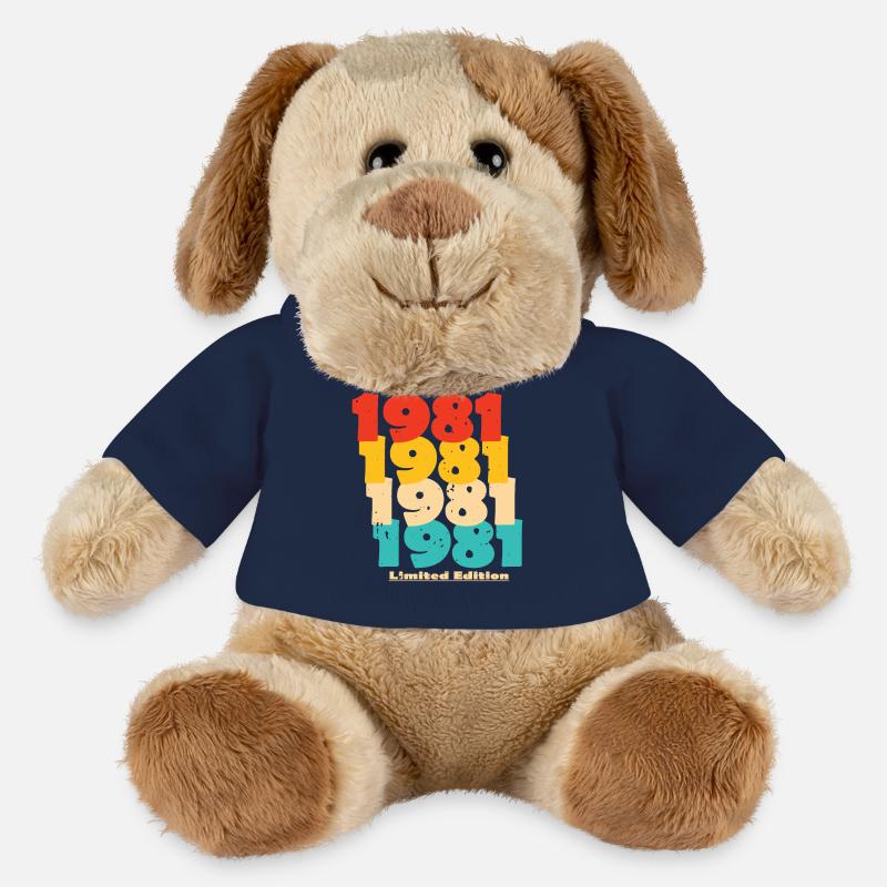 1981 : Edition Limitée - 43e anniversaire - Chien en peluche Helge MiniFeet® - bleu marine