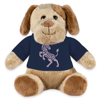 Zebra Silhouette Kunststück Minimal Design - MiniFeet® Hund Helge - French Navy - Vorne