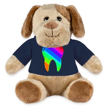 Zahn | Dentiste | Dentiste | Assistante dentaire - Chien en peluche Helge MiniFeet® - bleu marine - Devant