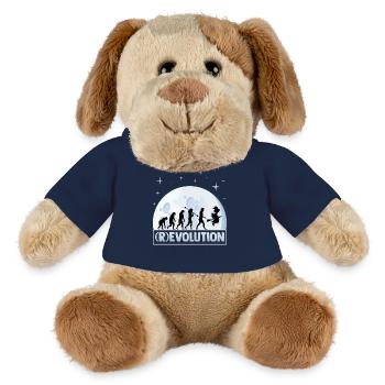 (r)évolution Primates fantomatiques, Led - Chien en peluche Helge MiniFeet® - bleu marine - Devant