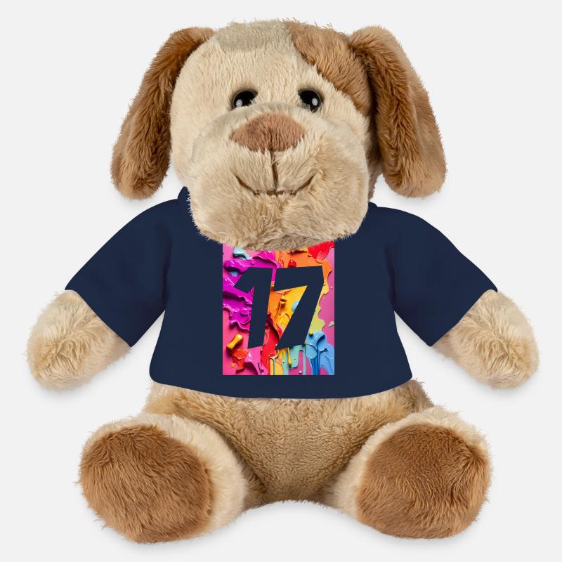 NR. 17 NUMMER 17 BUNT 17. GEBURTSTAG - MiniFeet® Hund Helge - French Navy