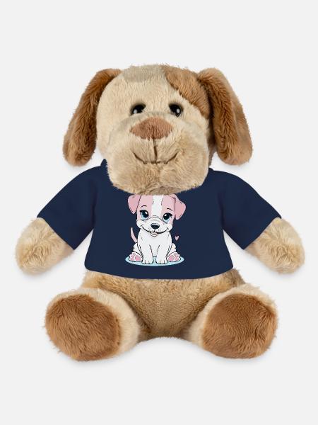 J’adore mon chiot - Chien en peluche Helge MiniFeet® - bleu marine