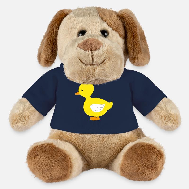 Drôle de petit canard jaune - Chien en peluche Helge MiniFeet® - bleu marine