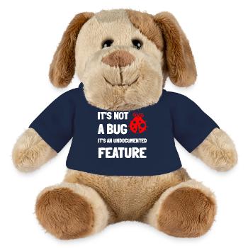 Informatik Informatiker Witz lustiger Spruch Coder - MiniFeet® Hund Helge - French Navy - Vorne