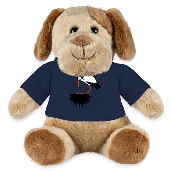 Storch und sein Nest mit Nachwuchs Graffiti - MiniFeet® Hund Helge - French Navy - Vorne