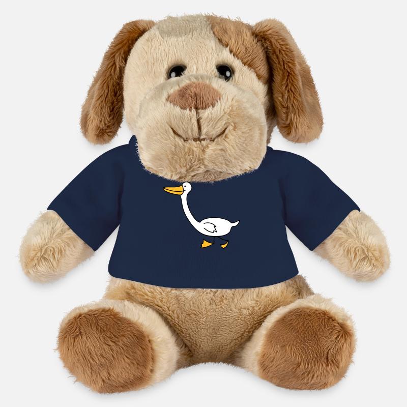 drôle d'oie - Chien en peluche Helge MiniFeet® - bleu marine
