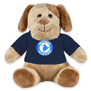 Planche à neige - Chien en peluche Helge MiniFeet® - bleu marine - Devant