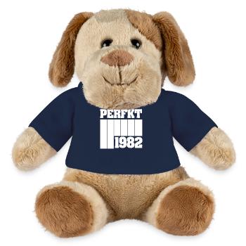 1982 - Chien en peluche Helge MiniFeet® - bleu marine - Devant