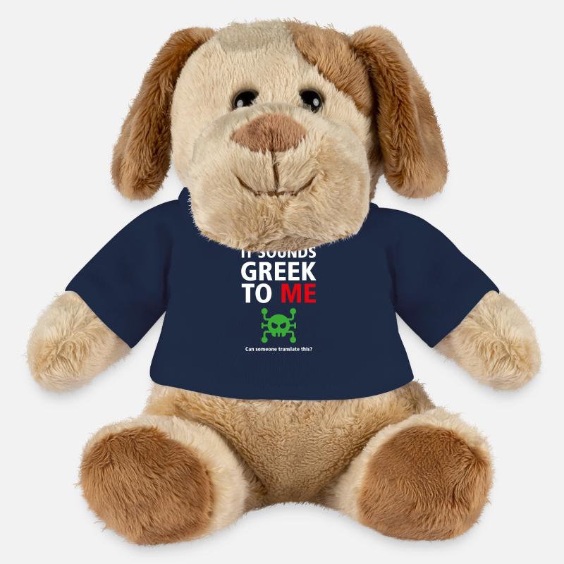 Suona greco per me - Programmatori umoristici 5 - Cagnolino Helge di MiniFeet® - blu navy