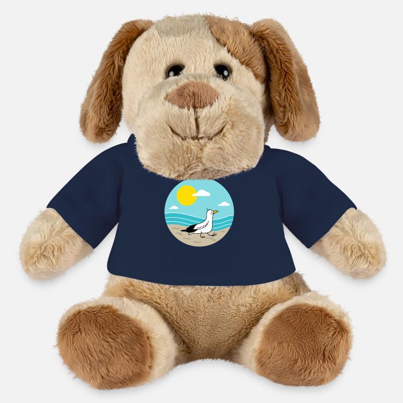 Mouette à la mer - Chien en peluche Helge MiniFeet® - bleu marine