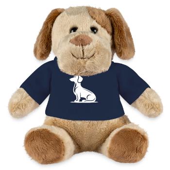 Simple Dog Motif Hunting Dog Silhouette - MiniFeet® Dog Helge - french navy - Front