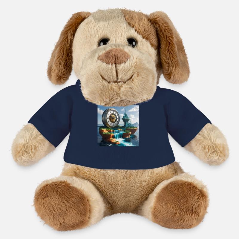Art Clock - MiniFeet® Dog Helge - french navy