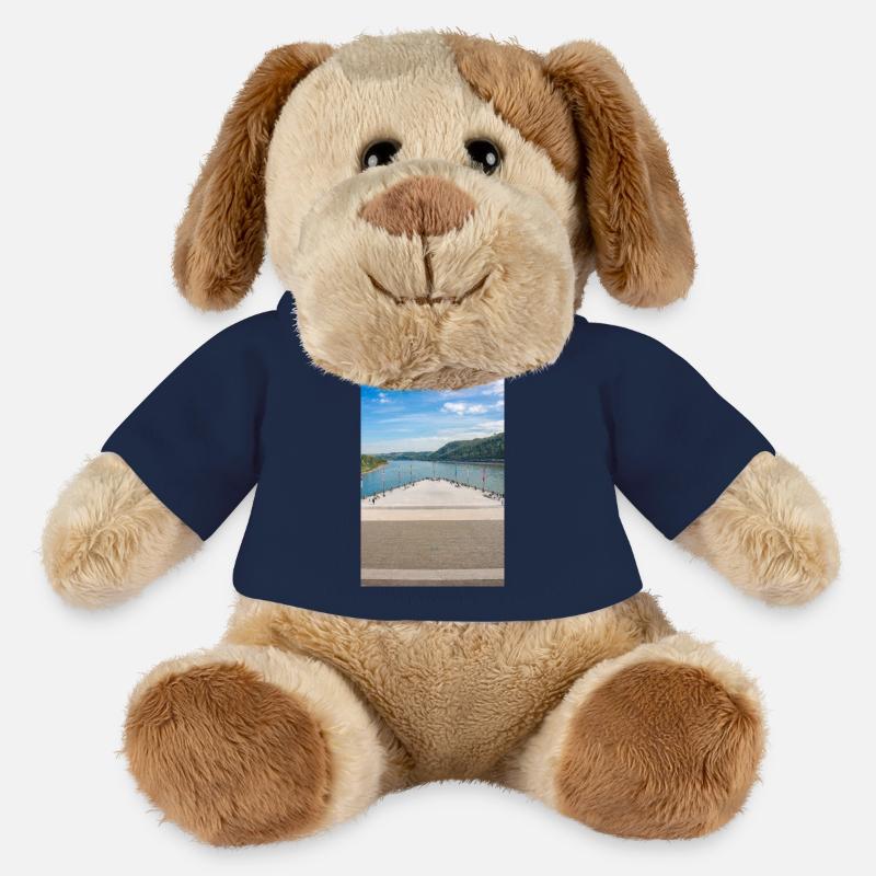 Deutsches Eck Koblenz Rhein & Mosel Poster - MiniFeet® Hund Helge - French Navy