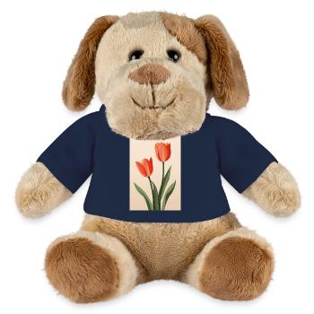 Tulipes botaniques Boho - Chien en peluche Helge MiniFeet® - bleu marine - Devant