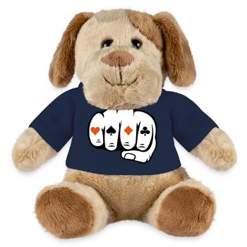 Cartes à jouer - Chien en peluche Helge MiniFeet® - bleu marine - Devant