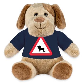 Achtung Löwen-Warnung - MiniFeet® Hund Helge - French Navy - Vorne